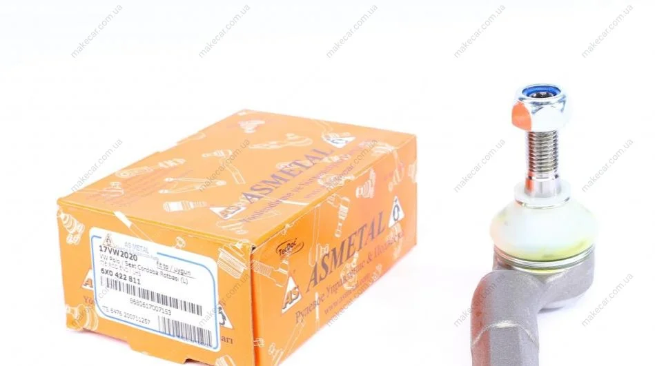 <strong>Наконечник рульової тяги Caddy II/Passat B3/B4 Л.(довгий) ASMETAL 17VW2020 (фото 1)</strong>