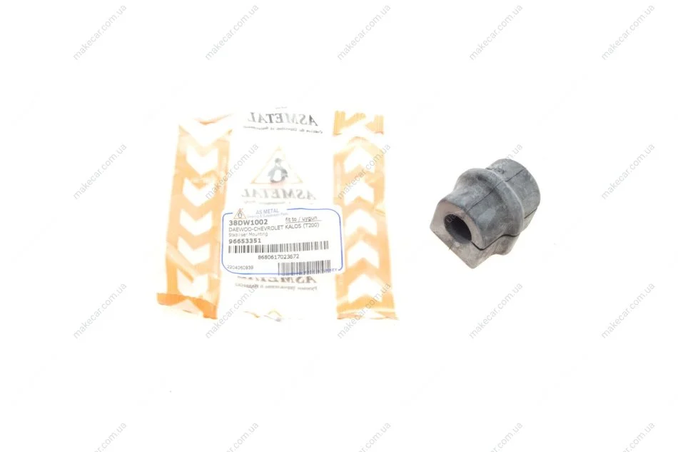 <strong>Втулка стабілізатора пер. Aveo 03- (16.5mm) ASMETAL 38DW1002 (фото 1)</strong>