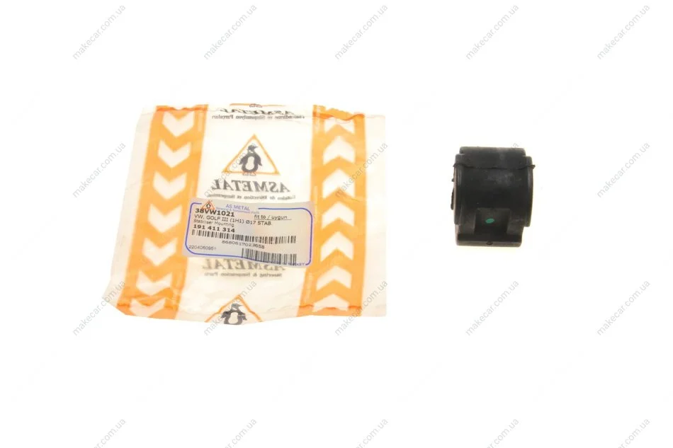 <strong>Втулка переднього стабілізатора Caddy II/Golf внутр (16mm) ASMETAL 38VW1021 (фото 1)</strong>