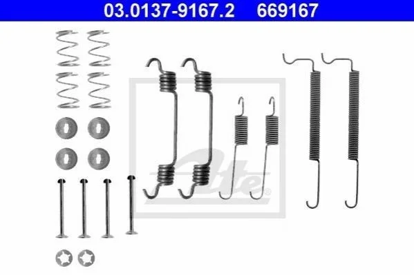 <strong>Комплектуючі для гальмівних колодок ATE 03.0137-9167.2 (фото 1)</strong>