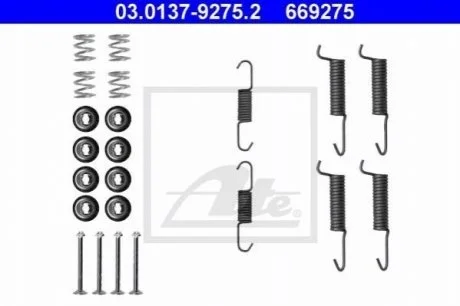 Комплектуючі для гальмівних колодок для Mitsubishi ATE 03013792752 фото товару
