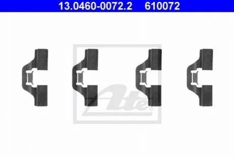 Комплектуючі для гальмівних колодок для ATE 13.0460-0072.2 фото товару