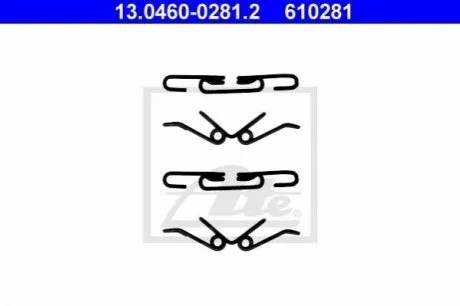 К/т монтажний колодок для Mercedes, Volkswagen ATE 13.0460-0281.2 фото товару
