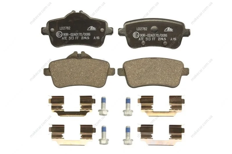 <strong>Комплект гальмівних колодок, дискове гальмо CERAMIC ATE 13.0470-2782.2 (фото 1)</strong>
