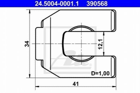 Кронштейн тормозного шланга ATE 24500400011 фото товара