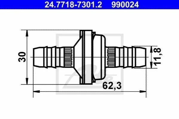 <strong>Клапан вентиляції картерних газів ATE 24771873012 (фото 1)</strong>