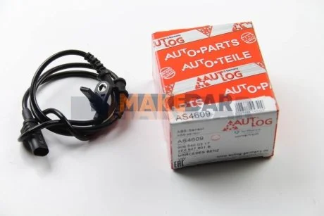 Датчик ABS передн Лів/Прав MERCEDES SPRINTER 3,5-T (B906), SPRINTER 3-T (B906), SPRINTER 4,6-T (B906), SPRINTER 5-T (B906) VW CRAFTER 30-35, CRAFTER 30-50 1.8-3.5 04.06-12.18 для Renault AUTLOG AS4609 фото товару