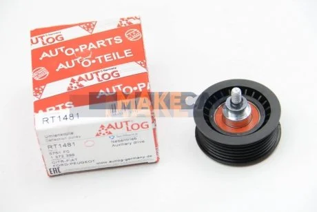 Ролик ременя генератора 2.2-3.0D JUMPER/DUCATO/BOXER/TRANSIT 06- для Citroen, Peugeot, Ford, Fiat AUTLOG RT1481 фото товару