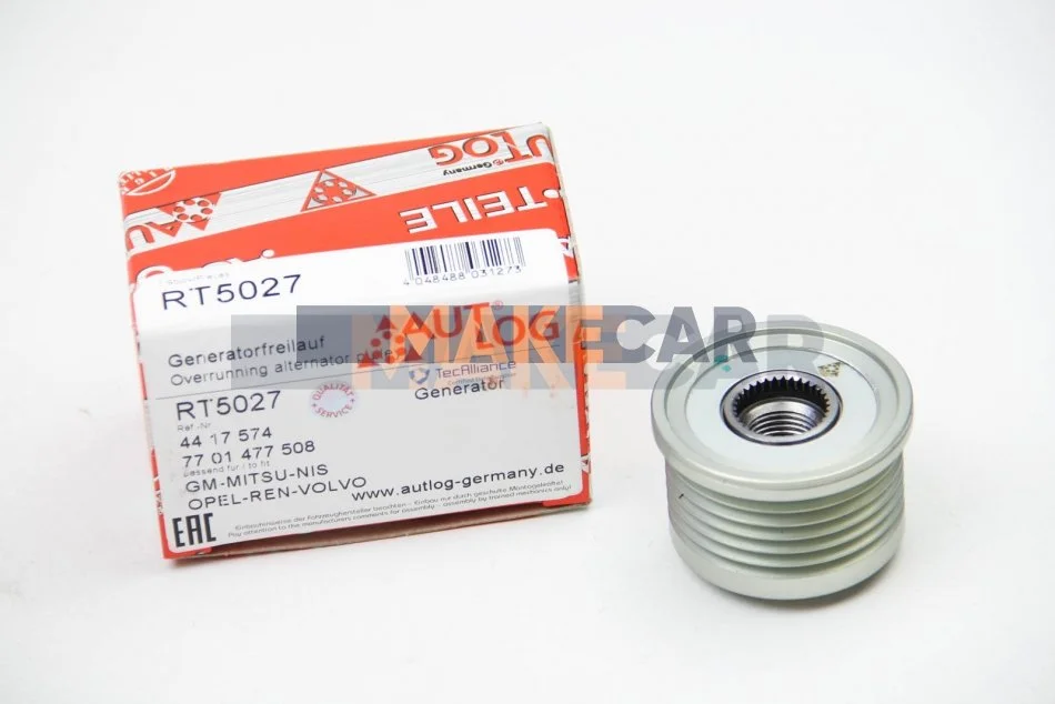 <strong>Шків генератора Trafic/Vivaro/Master/Movano 1.9dCi 01> (A/C) AUTLOG RT5027 (фото 1)</strong>