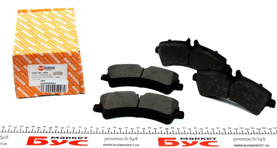 <strong>Колодки тормозные (задние) MB Sprinter 509-519 CDI/VW Crafter 50 06- (спарка) AUTOTECHTEILE 100 4310 (фото 1)</strong>