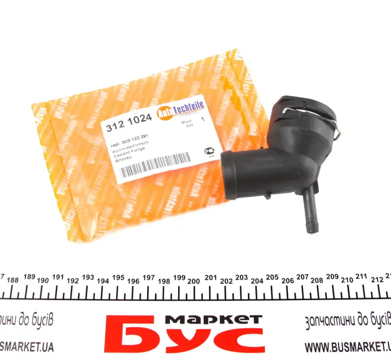 <strong>Фланець системи охолодження VW Caddy III 1.6-2.0 SDI 10-15 AUTOTECHTEILE 312 1024 (фото 1)</strong>