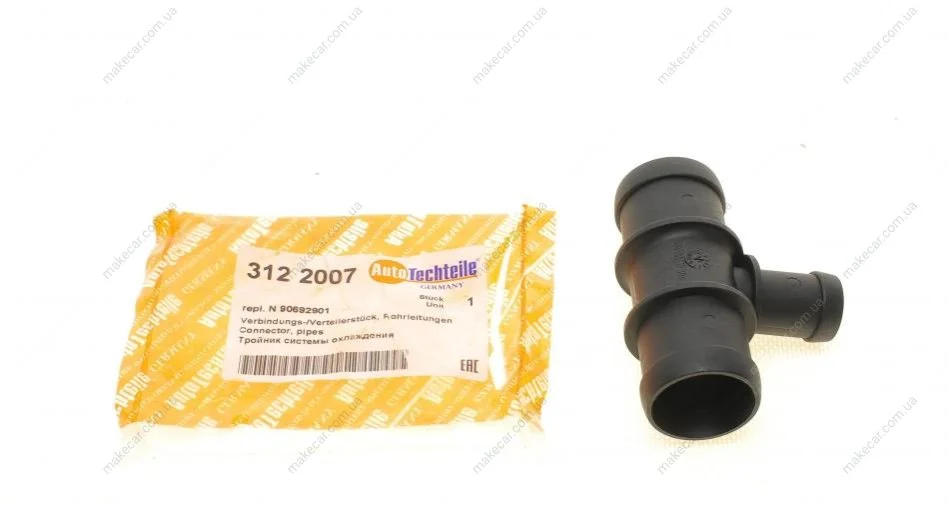 <strong>Фланець ОЖ (трійник) Golf/Passat/Caddy 05- AUTOTECHTEILE 312 2007 (фото 1)</strong>