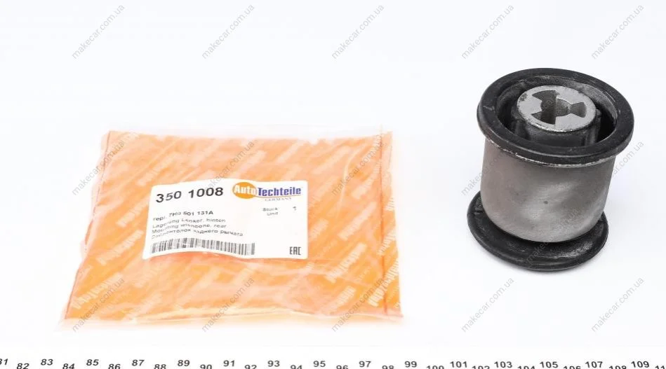 <strong>Сайлентблок важеля (заднього/зовні) VW T5 03- AUTOTECHTEILE 350 1008 (фото 1)</strong>
