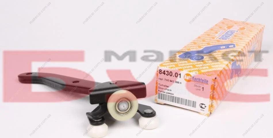 <strong>Ролик дверей (боковий/нижній) VW T5 (R) (з кронштейном) AUTOTECHTEILE 384 3001 (фото 1)</strong>