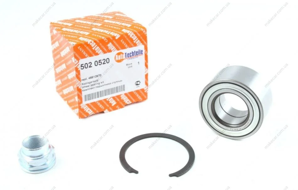 <strong>Підшипник маточини (передньої) Fiat Doblo 01- (+ABS) (37x72x37) AUTOTECHTEILE 502 0520 (фото 1)</strong>