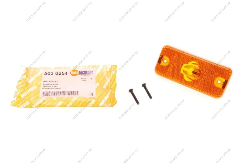 <strong>Ліхтар боковий (габаритний) Fiat Ducato/Peugeot Boxer 06- (жовтий) AUTOTECHTEILE 503 0254 (фото 1)</strong>