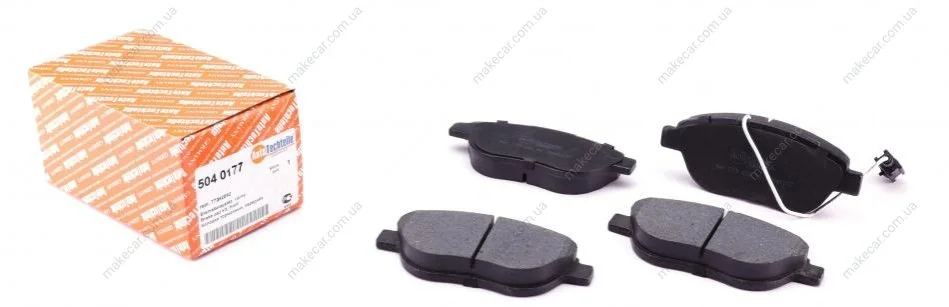 <strong>Колодки гальмівні (передні) Fiat Doblo 05-09 (137мм. пасажир)/Citroen Berlingo AUTOTECHTEILE 504 0177 (фото 1)</strong>