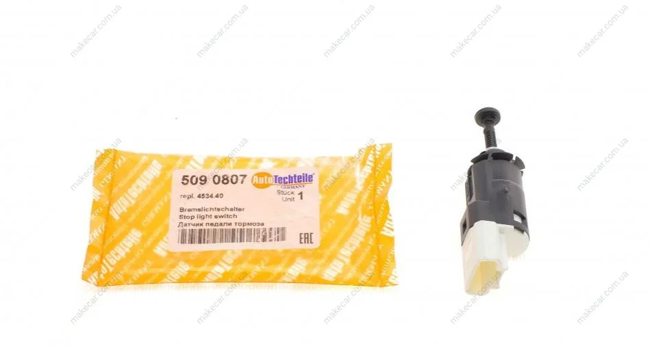 <strong>Датчик педалі тормоза Citroen Berlingo/Peugeot Partner 1.4/2.0 HDi 96- (4 конт.) AUTOTECHTEILE 509 0807 (фото 1)</strong>