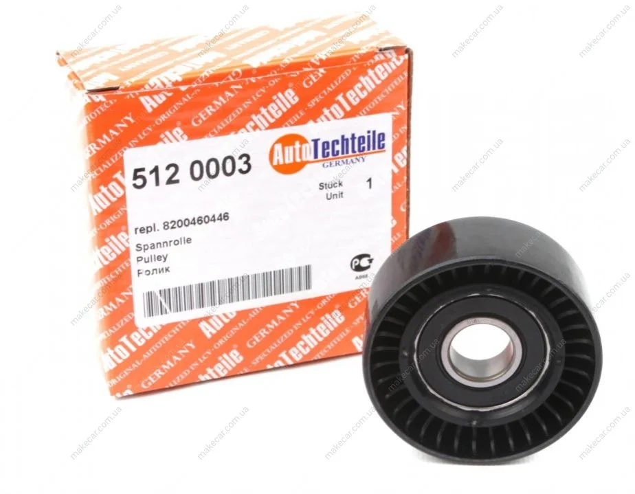<strong>Ролик генератора Renault Kangoo 1.5dCi 05- (+AC) (натяжний) (65x26x17) AUTOTECHTEILE 512 0003 (фото 1)</strong>