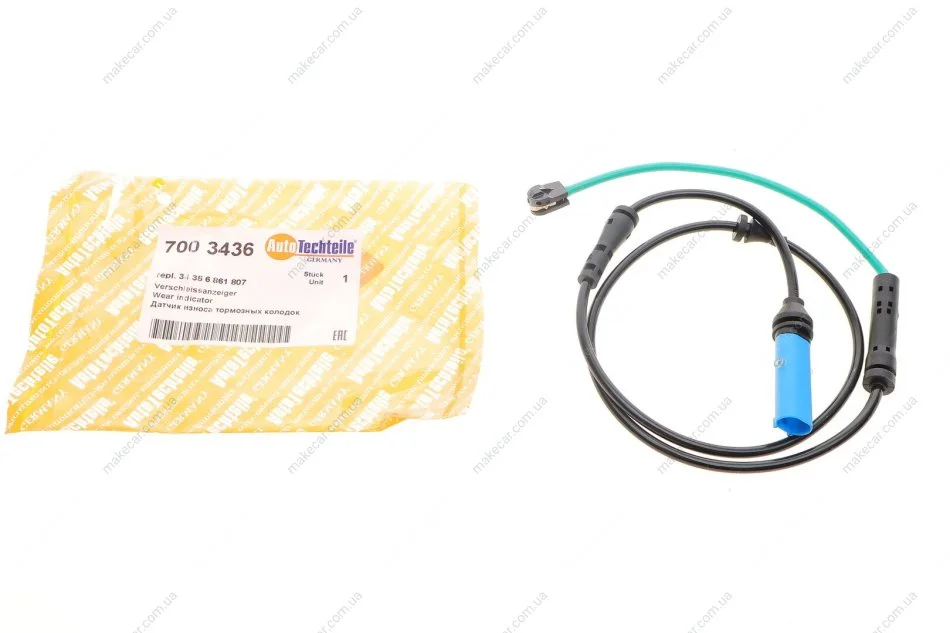 <strong>Датчик зносу гальмівних колодок передній AUTOTECHTEILE 700 3436 (фото 1)</strong>