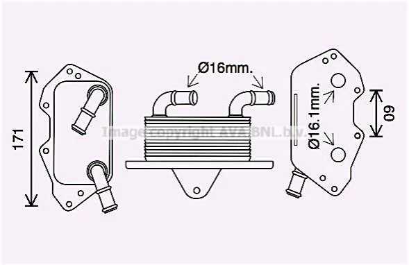 <strong>Охолоджувач оливи AVA COOLING AI3404 (фото 1)</strong>