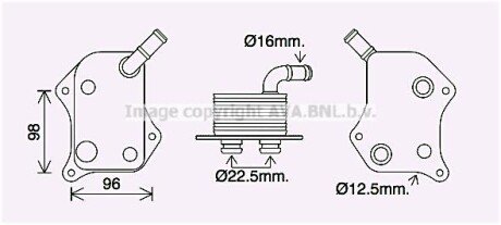 AVA VW Оливний радіатор Audi A4/6, Passat 2.0 00- AVA COOLING AI3414 фото товара