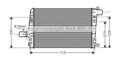Інтеркулер AUDI (вир-во AVA) Ai4136 для AVA COOLING AI4136 фото товару