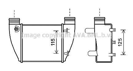 AVA AUDI Інтеркулер A4 B7 04-, SEAT AVA COOLING AI4364 фото товара