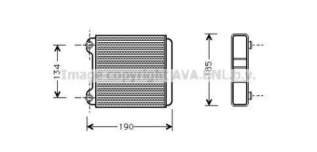 AVA AUDI Радіатор опалення A8 D2 2.5 TDI 97-, A8 D2 2.8 94-, A8 D2 3.3 TDI quattro 00-, 3.7 95- AVA COOLING AI6183 фото товара