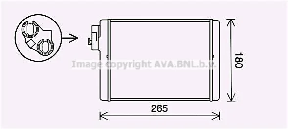 <strong>Радіатор обігрівача салону Audi A4 08>15, Q5 08>17 AVA AVA COOLING AI6408 (фото 1)</strong>