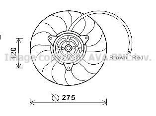 AVA AUDI Вентилятор радіатора A4/6 1.8/3.2, SEAT для Audi, Seat AVA COOLING AI7515 фото товару