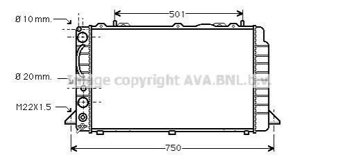 <strong>AVA AUDI Радіатор охолодження двиг. 80 B4 4 CYL. (91-) AVA COOLING AIA2089 (фото 1)</strong>