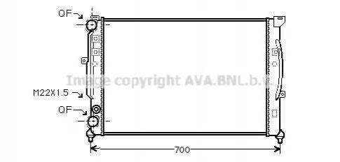 <strong>Радіатор охолодження двигуна (AIA2123) AVA AVA COOLING AIA 2123 (фото 1)</strong>