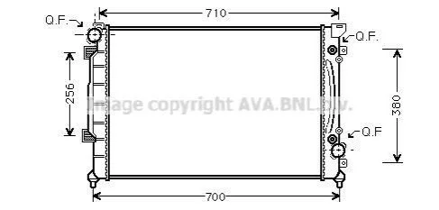 <strong>Радіатор охолодження двигуна Audi A6 2,5TDI 99>05 AT AVA AVA COOLING AIA2157 (фото 1)</strong>