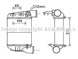 AVA AUDI Інтеркулер A4 1.8 02-, SEAT AVA COOLING AIA4369 фото товара