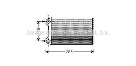 AVA AUDI Радіатор опалення A4 B6 1.6 00-, 1.2 02-, 1.9 00-, 2.0 00-, SEAT AVA COOLING AIA6254 фото товара