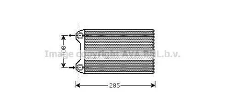 AVA AUDI Радіатор опалення A4 B6 1.6 00-, 1.2 02-, 1.9 00-, 2.0 00-, SEAT для AVA COOLING AIA6254 фото товару