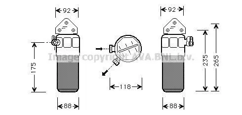 <strong>Осушувач кондиціонера Audi A6 C5, C6 (97-), A5 (07-) AVA AVA COOLING AID260 (фото 1)</strong>