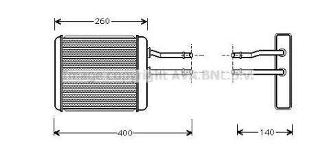 Теплообмінник, система опалення салону для AVA COOLING AL6072 фото товару