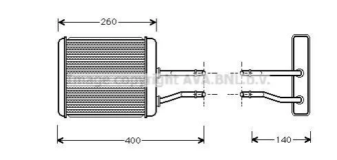<strong>AVA ALFA ROMEO Радіатор опалення 156 1.6-3.2 97-, GTV, SPIDER AVA COOLING AL6073 (фото 1)</strong>