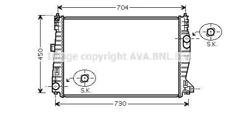 <strong>AVA ALFA ROMEO Радіатор охолодження двиг. 159 1.8-3.2 05-, SPIDER 1.8 09-, 2.2-3.2 06- AVA COOLING ALA2101 (фото 1)</strong>