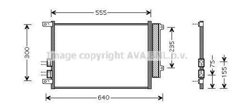 AVA FIAT Радіатор кондиціонера (конденсатор) Alfa Romeo 147/156 1.6/3.2 AVA COOLING ALA5088D фото товара