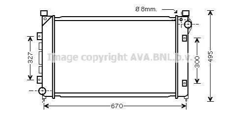 <strong>AVA LAND ROVER Радіатор системи охолодження двиг. FREELANDER 97- AVA COOLING AU2163 (фото 1)</strong>