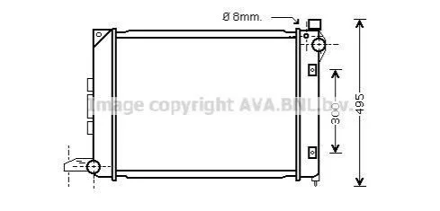 <strong>AVA LAND ROVER Радіатор охолодження двиг. Freelander 2.0DI 98- AVA COOLING AU2164 (фото 1)</strong>