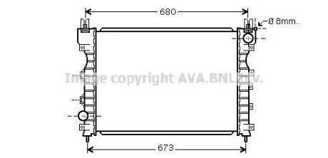 AVA LAND ROVER Радіатор охолодження Freelander 1.8/2.5 98- для AVA COOLING AU2174 фото товару