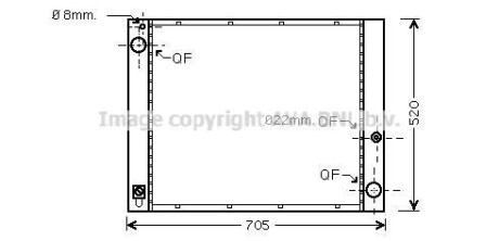 AVA LAND ROVER Радіатор охолодження двиг. Range Rover III 3.0d 02- AVA COOLING AU2183 фото товара