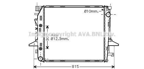 AVA LAND ROVER радіатор охолодження Discovery III,Range Rover Sport 4.0/4.4 04- AVA COOLING AU2198 фото товару