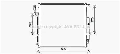 Радіатор кондиціонера для Land Rover AVA COOLING AU5227D фото товару