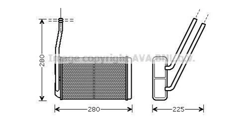 <strong>Теплообмінник, система опалення салону AVA COOLING AU6177 (фото 1)</strong>