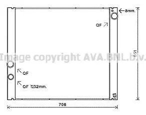 Радіатор, Система охолодження двигуна для AVA COOLING AUA2207 фото товару